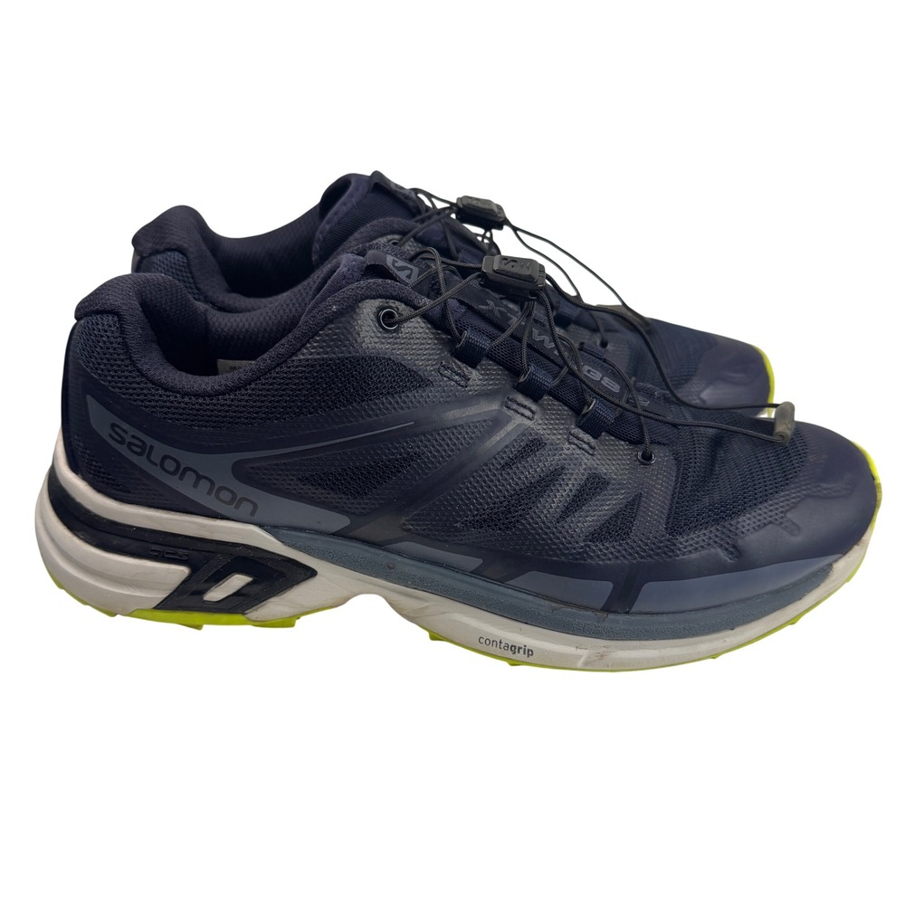 Salomon XT Wings 2 Men's Trail Running‎ Shoes Navy Blue Contagrip Men's Size 8